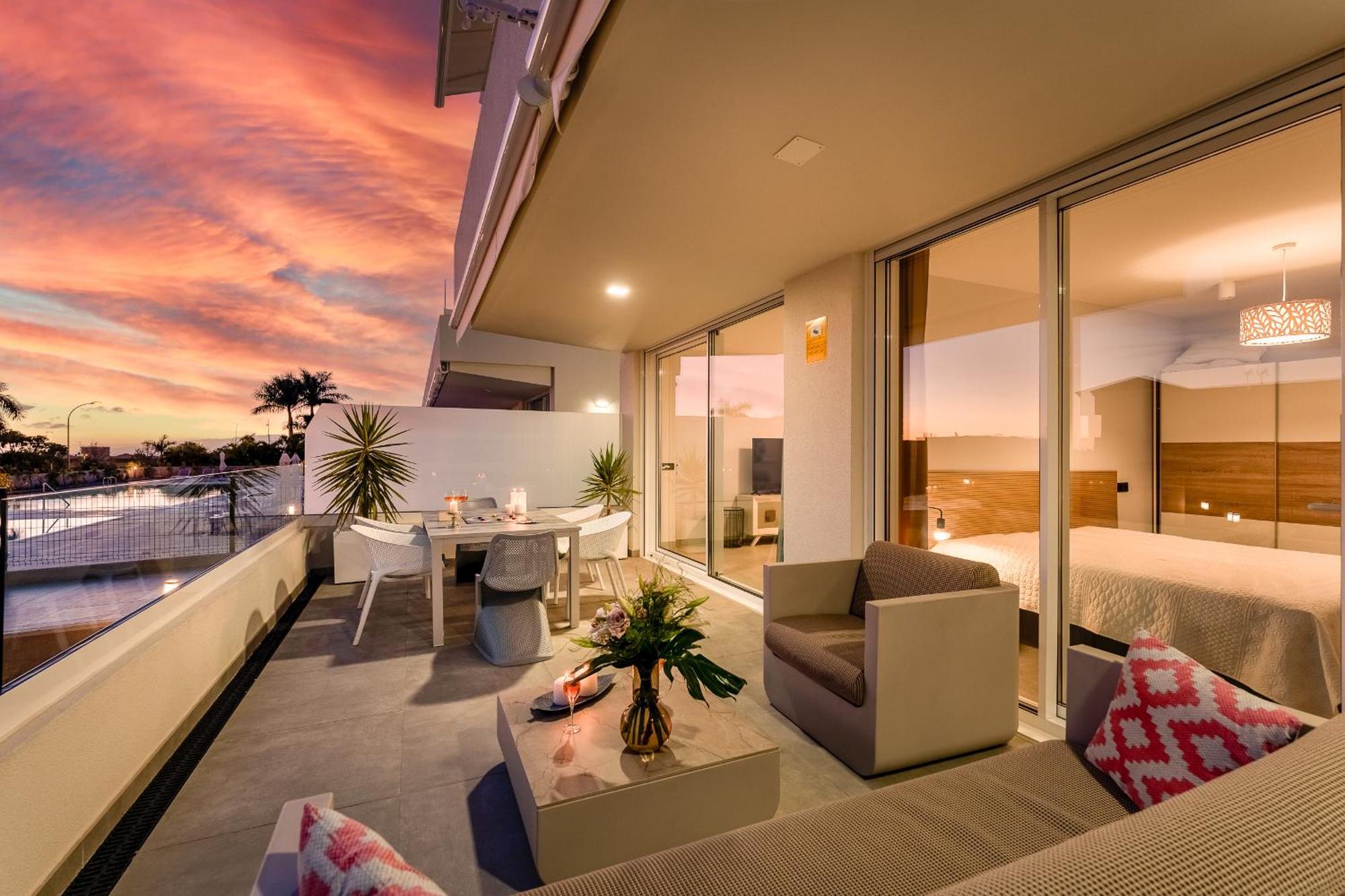Modern New Apartment Las Terrazas De Costa Adeje. Heated Pool, Big Terrace And Private Parking ภายนอก รูปภาพ